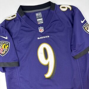 Nike Baltimore Ravens Justin Tucker 9 NFL Jersey Kids Large 14-16 Purple